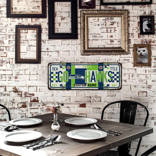 Premium NFL SEA Metal Vintage Wall Sign V1 NMD25 TTV