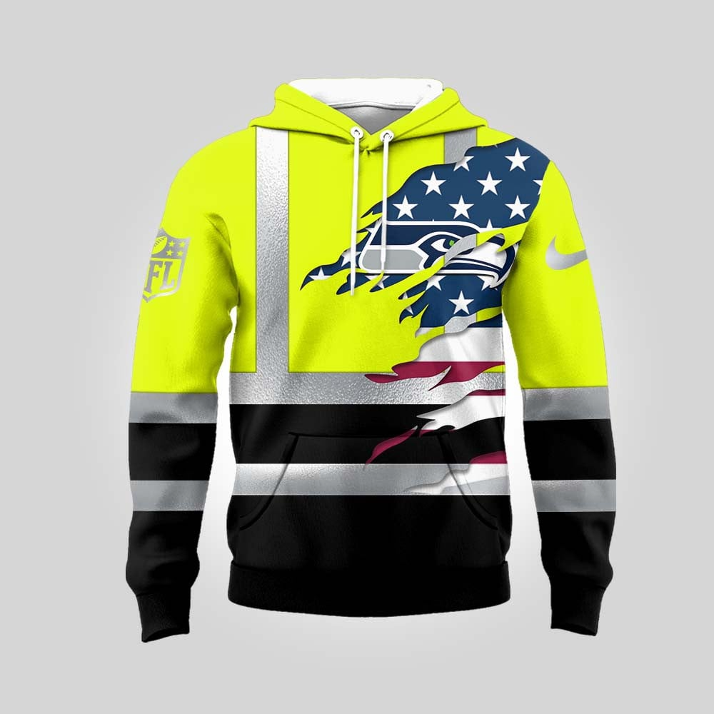 Premium NFL SEA Patriotic Safety Hoodie V1 NMD TTV