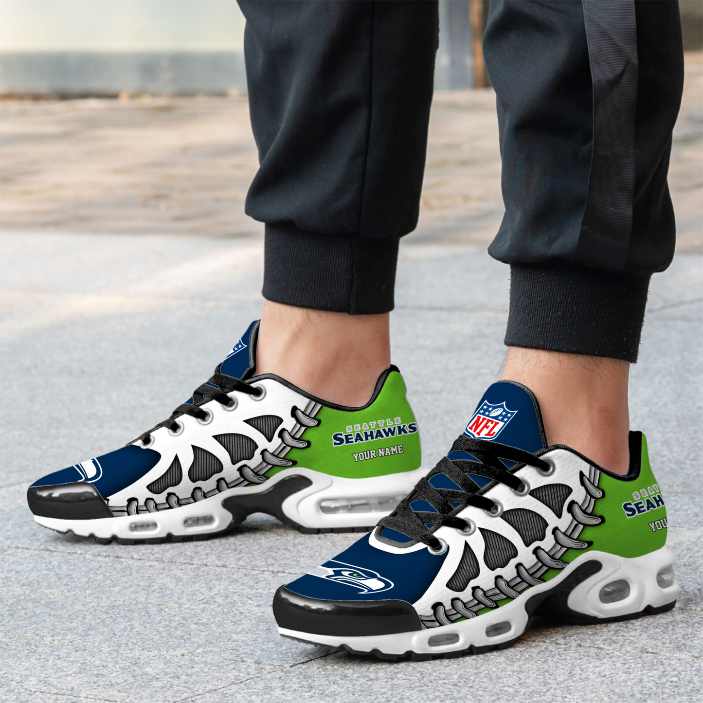 Premium NFL SEA Spine Rush Air Max Sneaker V4 NMD  TTV