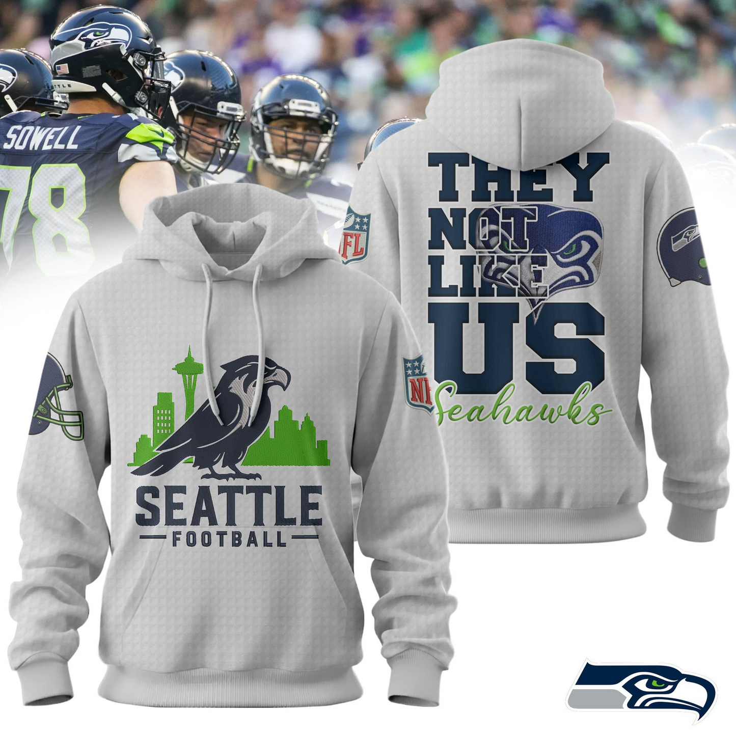 Premium NFL SEA They Not Like Us Hoodie V1 NMD25 TTV
