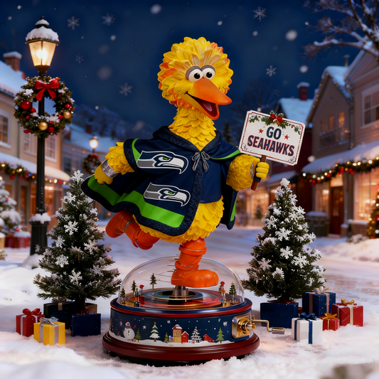 Premium NFL SEA x Big Bird Christmas Arcylic Plaque V1 NMD TTV