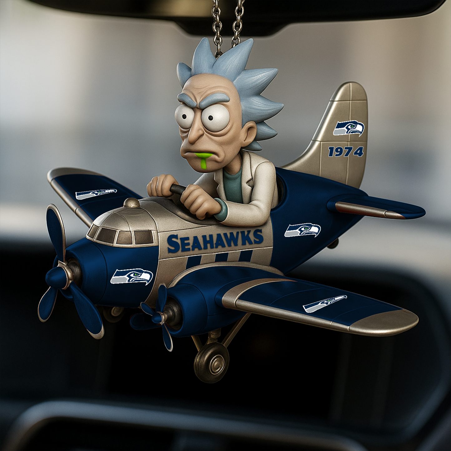 Premium NFL SEA x RIC Car Ornament V1 DATND TANTD