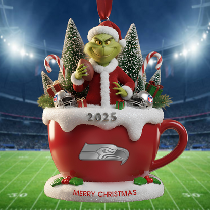 Premium NFL SEA x The Grinch Christmas Ornament V2 NMD TTV