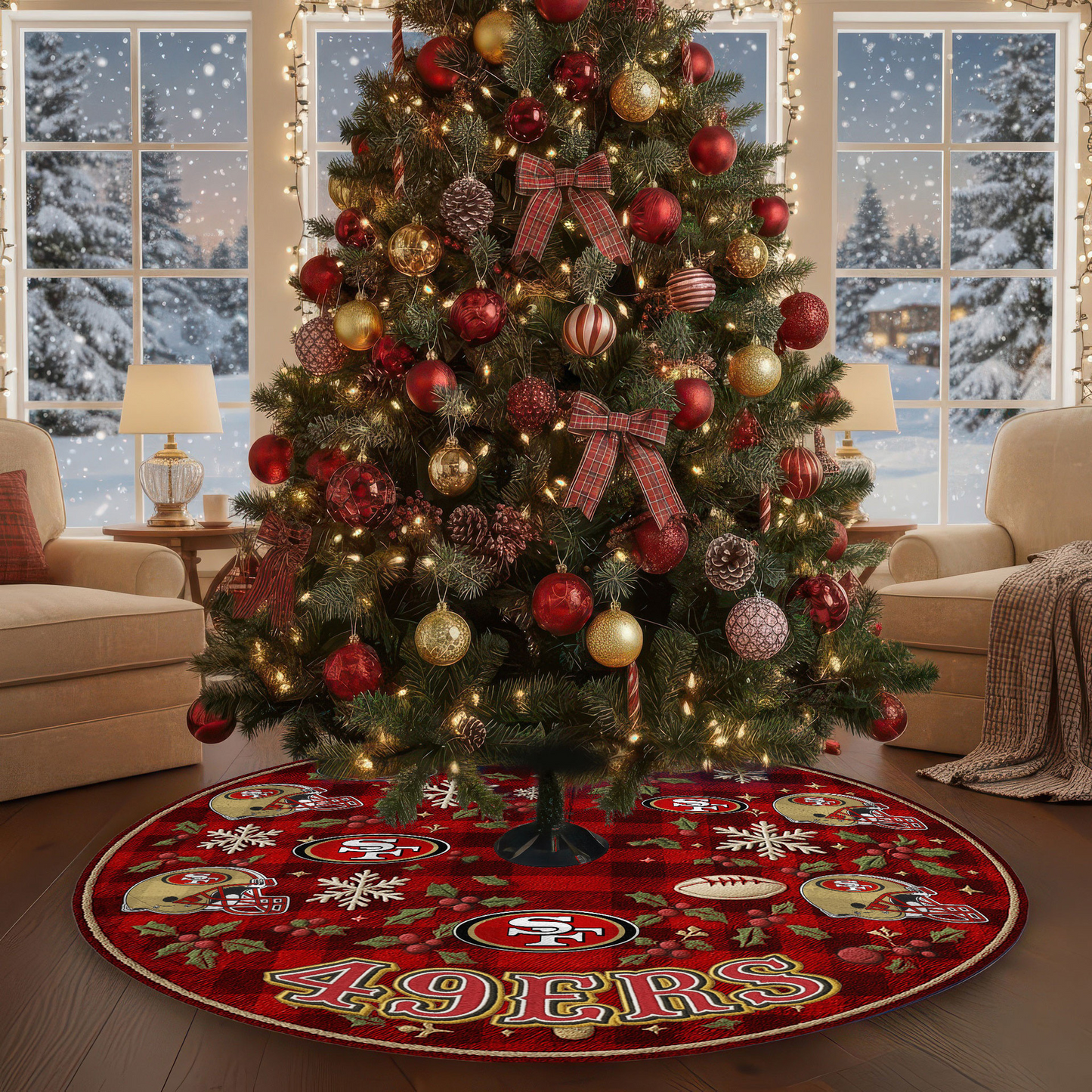 Premium NFL SF Christmas Tree Skirt V1 NMD TTV