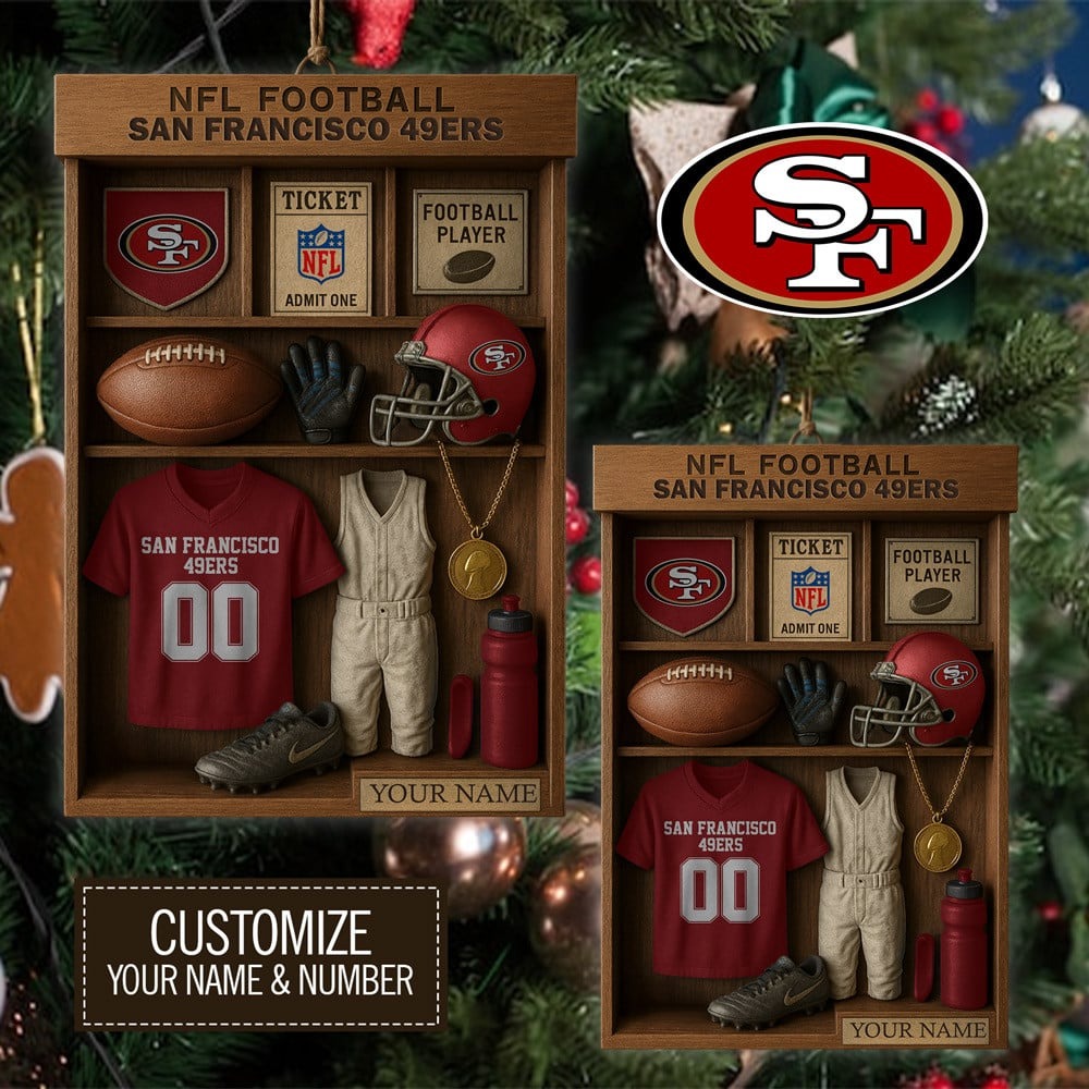 Premium NFL SF Football Locker Hanging Ornament V1 NMD NHM