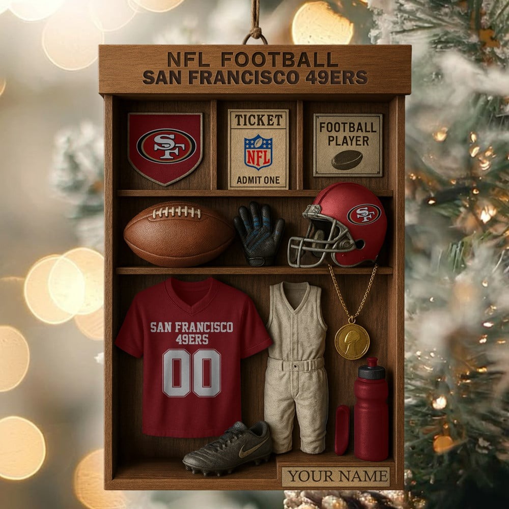 Premium NFL SF Football Locker Hanging Ornament V1 NMD NHM
