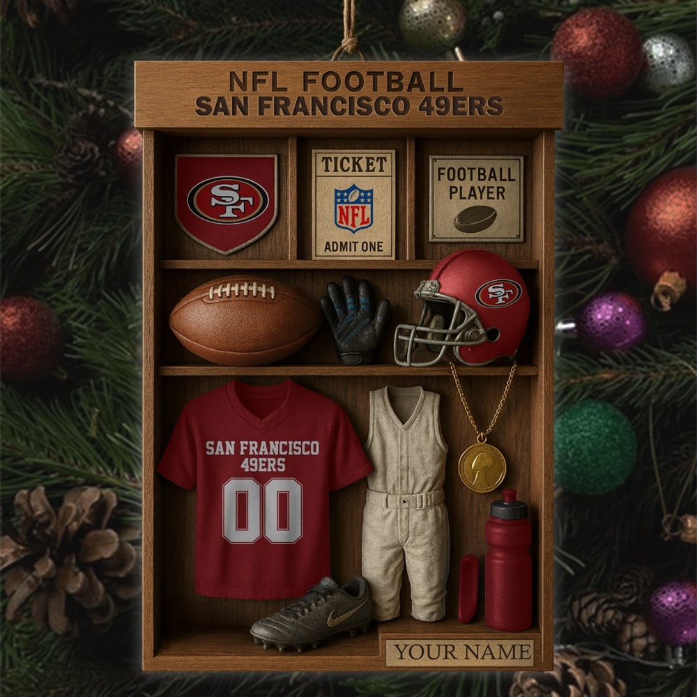 Premium NFL SF Football Locker Hanging Ornament V1 NMD NHM