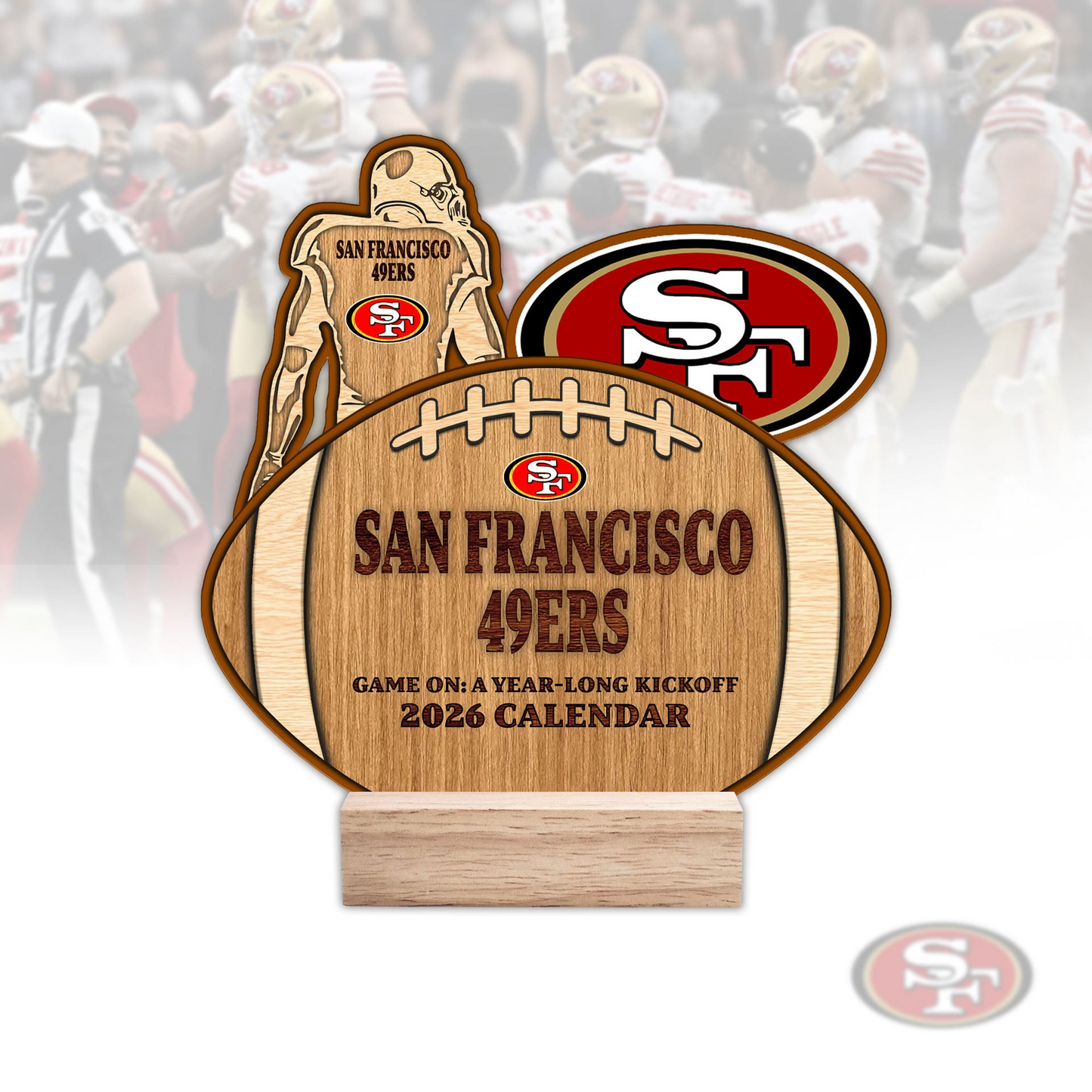 Premium NFL SF Football Shaped 2026 Calendar V1 NMD TTV