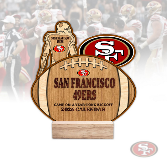 Premium NFL SF Football Shaped 2026 Calendar V1 NMD TTV