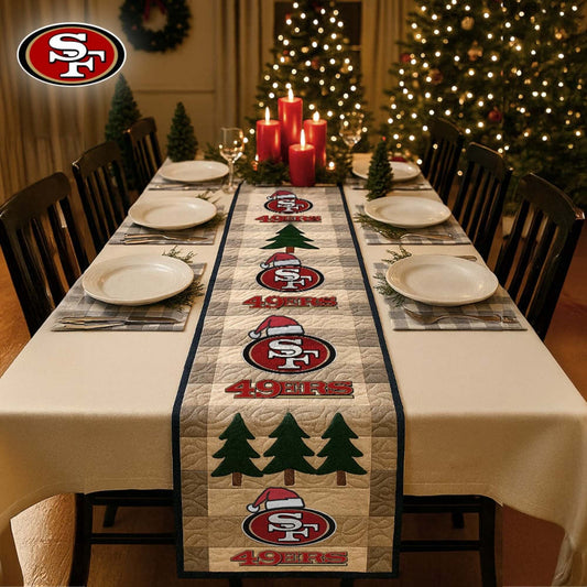 Premium NFL SF Quilted Christmas Table Runner V1 NMD NHM