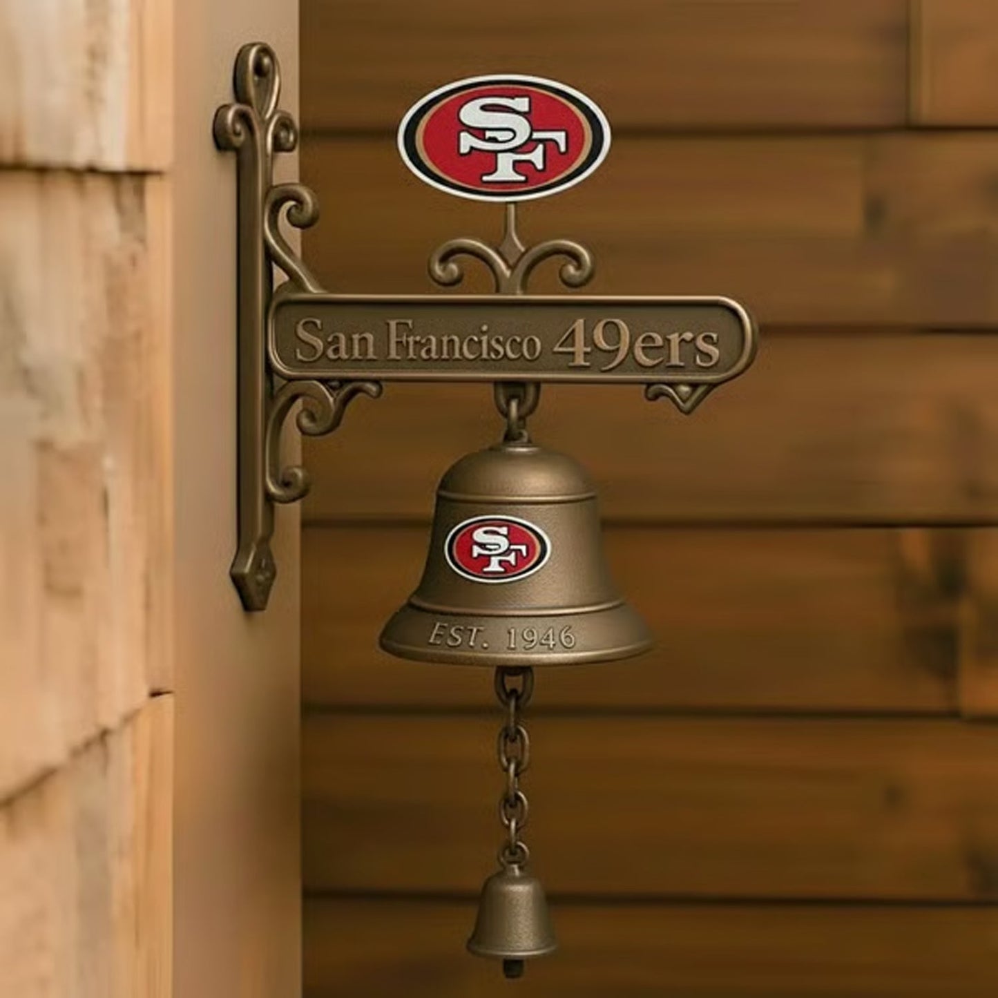 Premium NFL SF Retro Wall-Mounted Metal Doorbell V1 NMD NHM
