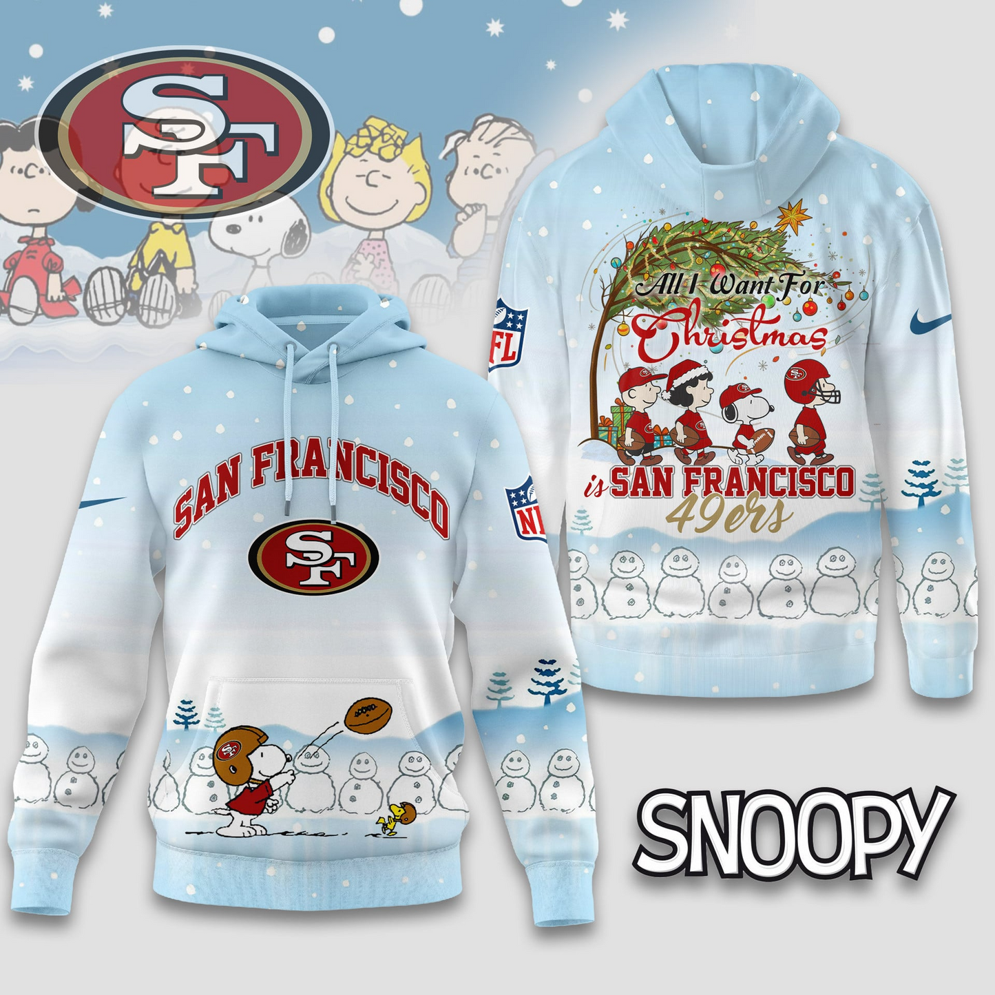 Premium NFL SF x Peanuts Snow Day Hoodie V3 NMD TTV