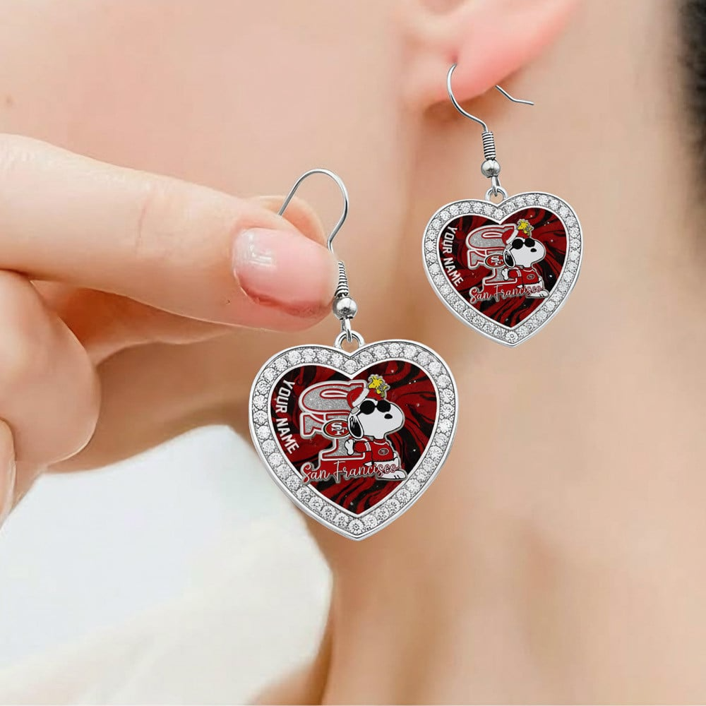 Premium NFL SF x SNP Custom Heart Earrings V1 NMD TTV