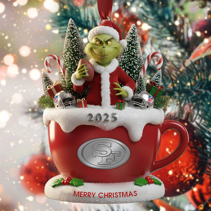 Premium NFL SF x The Grinch Christmas Ornament V2 NMD TTV