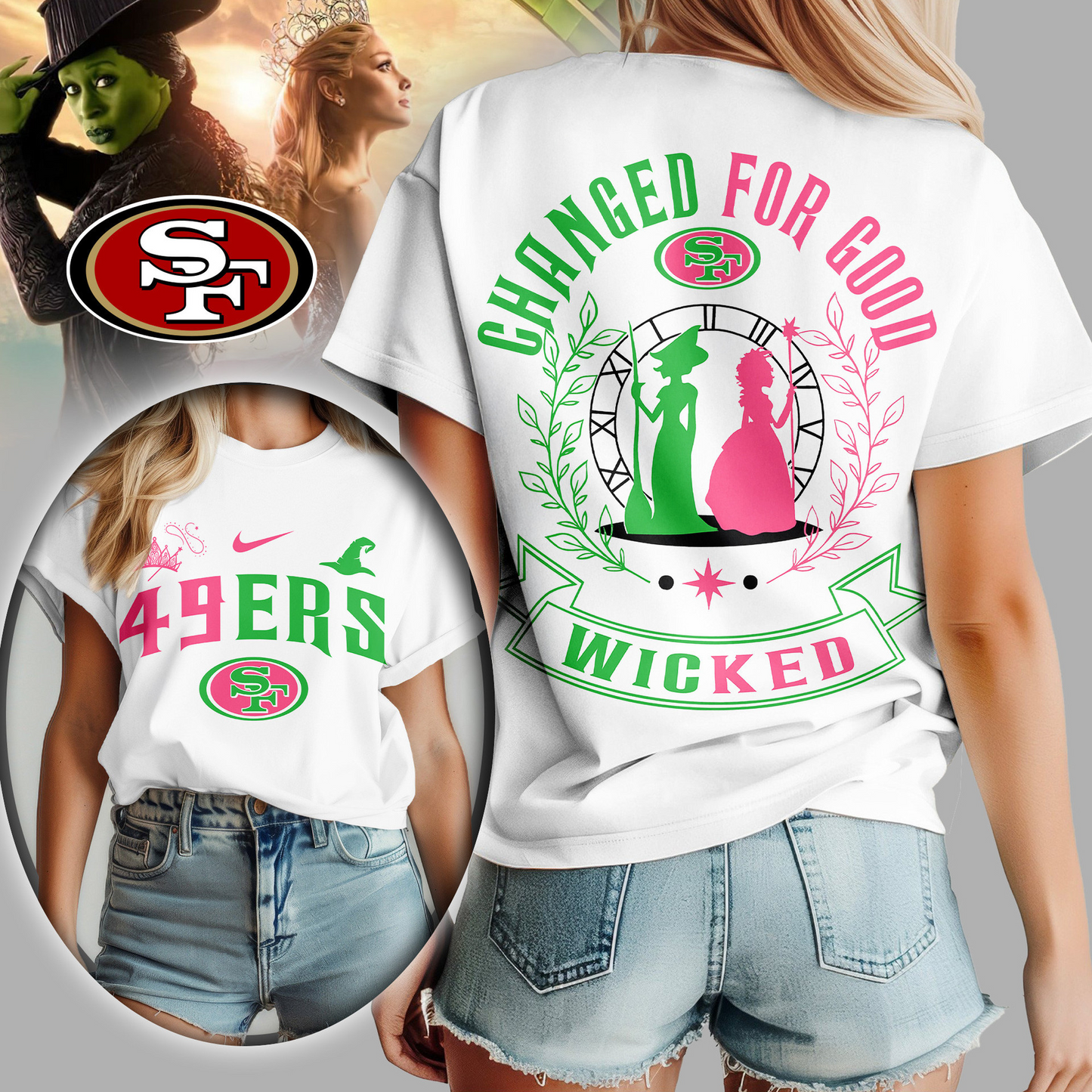 Premium NFL SF x WCKD Changed For Good Women Shirt V1 NMD TTV