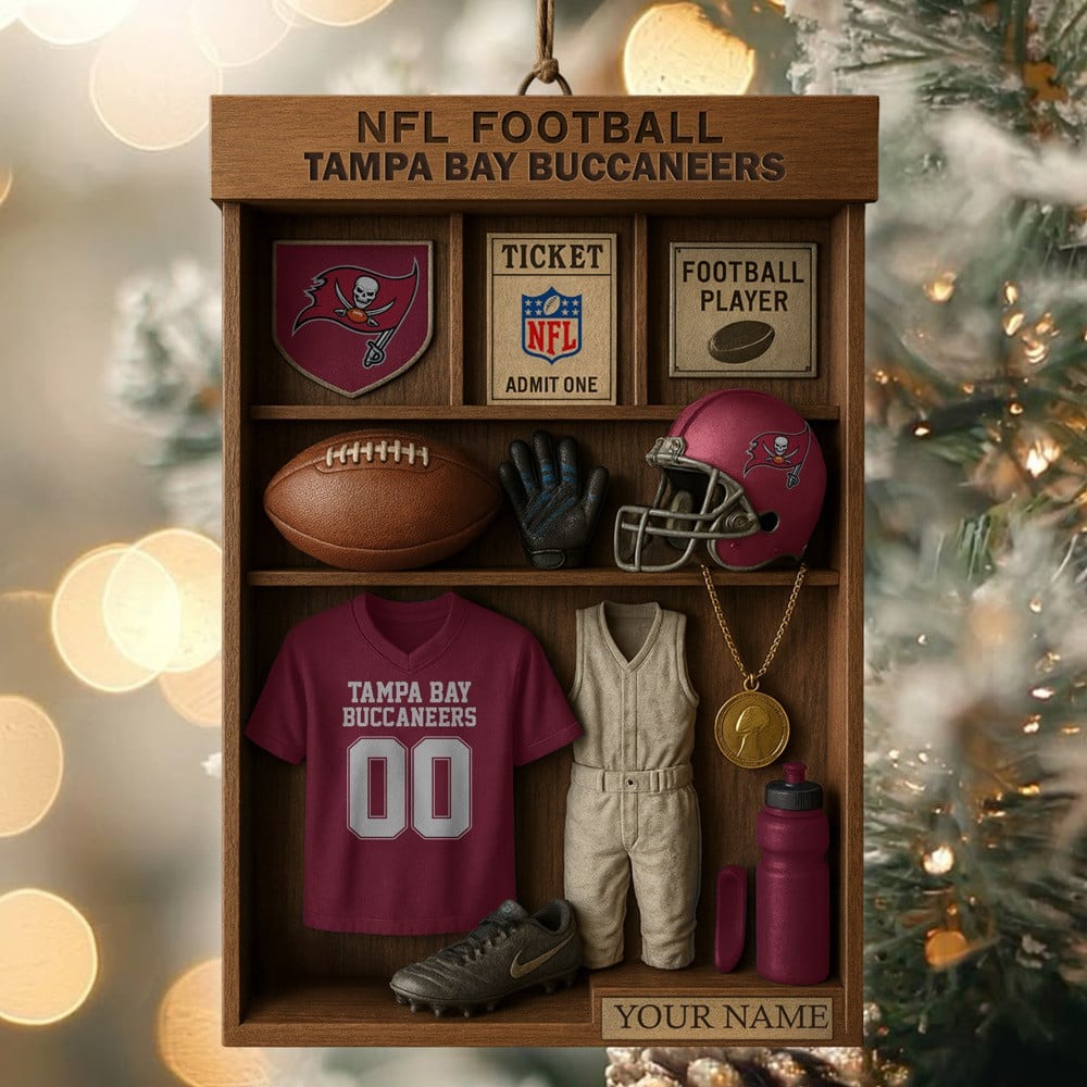 Premium NFL TB Football Locker Hanging Ornament V1 NMD NHM