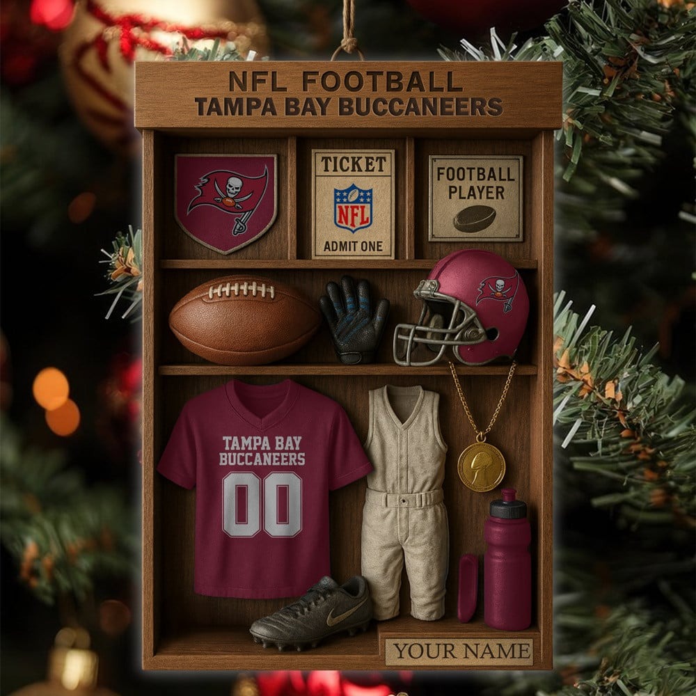 Premium NFL TB Football Locker Hanging Ornament V1 NMD NHM