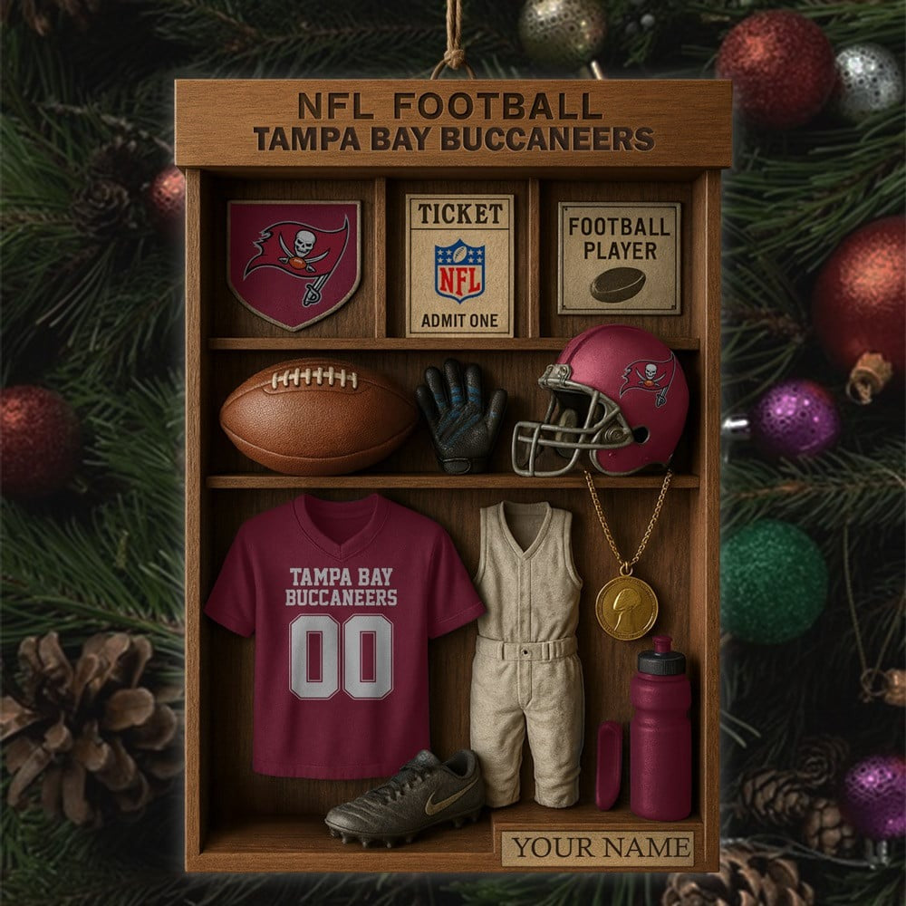 Premium NFL TB Football Locker Hanging Ornament V1 NMD NHM
