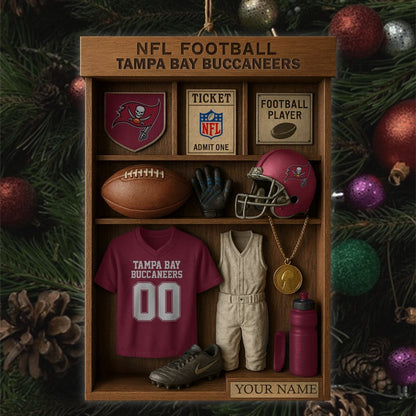 Premium NFL TB Football Locker Hanging Ornament V1 NMD NHM