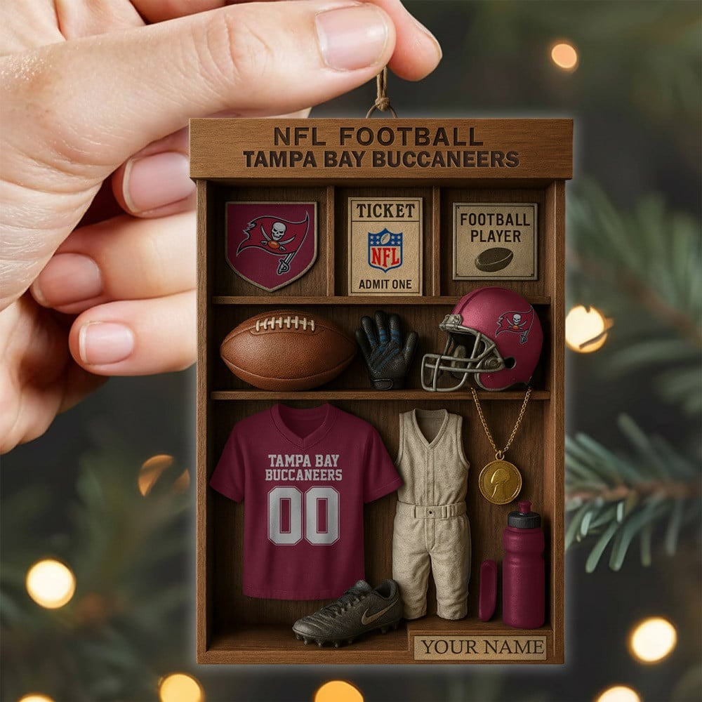 Premium NFL TB Football Locker Hanging Ornament V1 NMD NHM