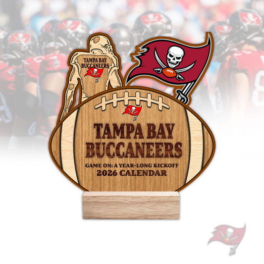 Premium NFL TB Football Shaped 2026 Calendar V1 NMD TTV