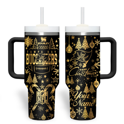 Premium NFL TB Holiday Gold Tumbler V1 NMD TTV