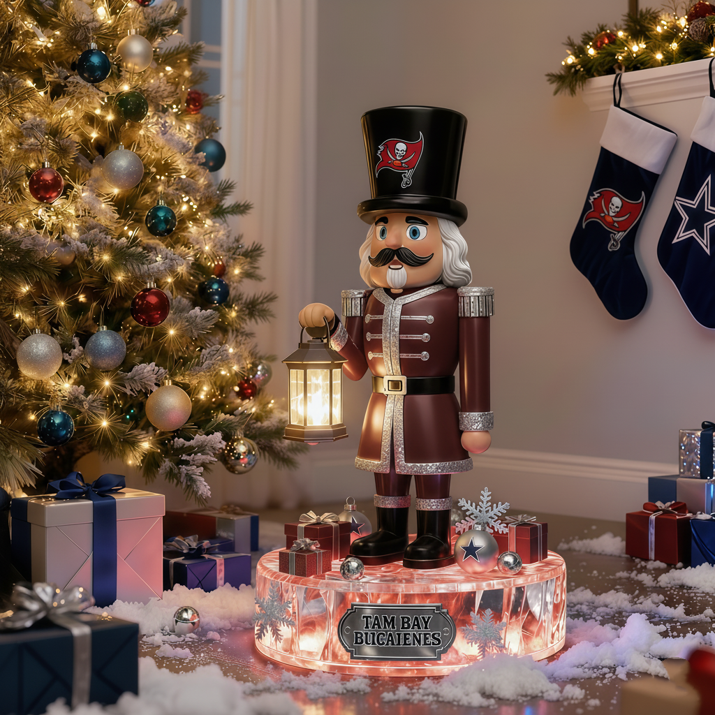 Premium NFL TB LED Nutcracker Holiday Decor V1 NMD 261125 TTV