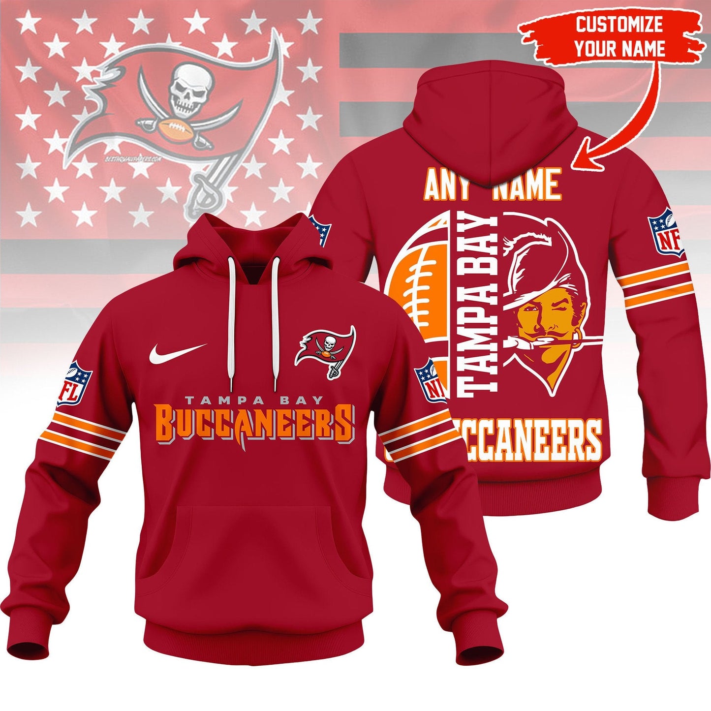 Premium NFL TB Signature Fan Gear Hoodie V1 NMD NHM