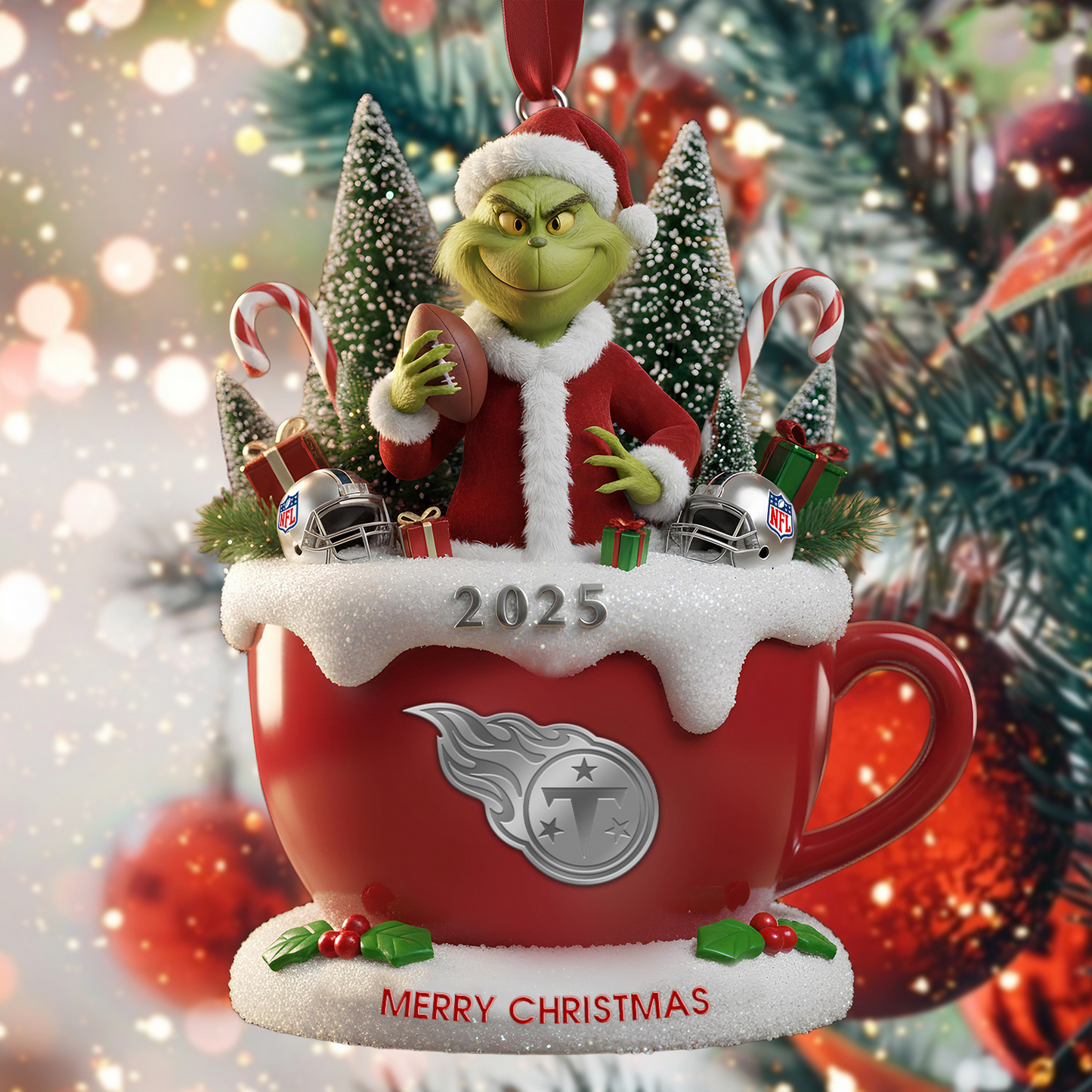 Premium NFL TEN x The Grinch Christmas Ornament V2 NMD TTV