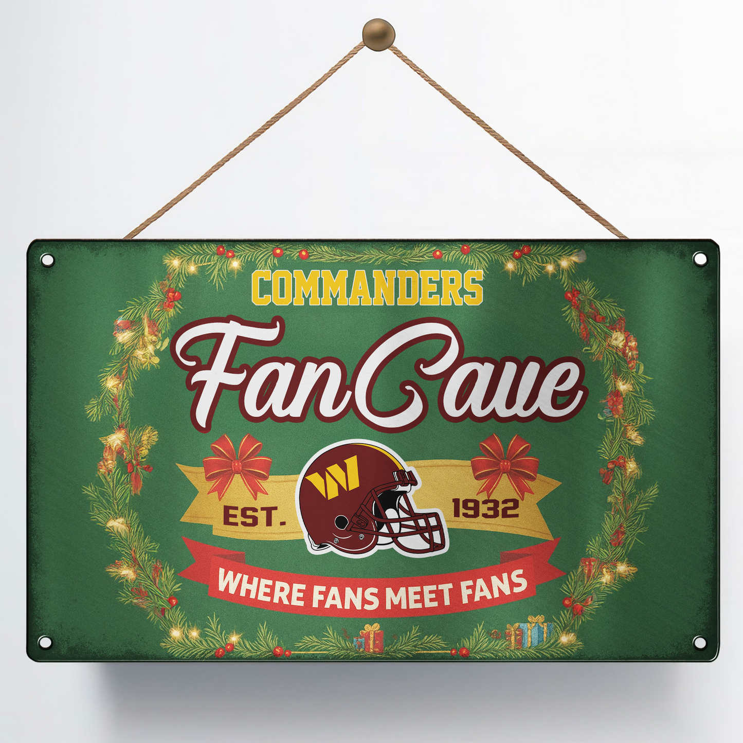 Premium NFL WAS Cave Metal Sign V2 NMD TTV