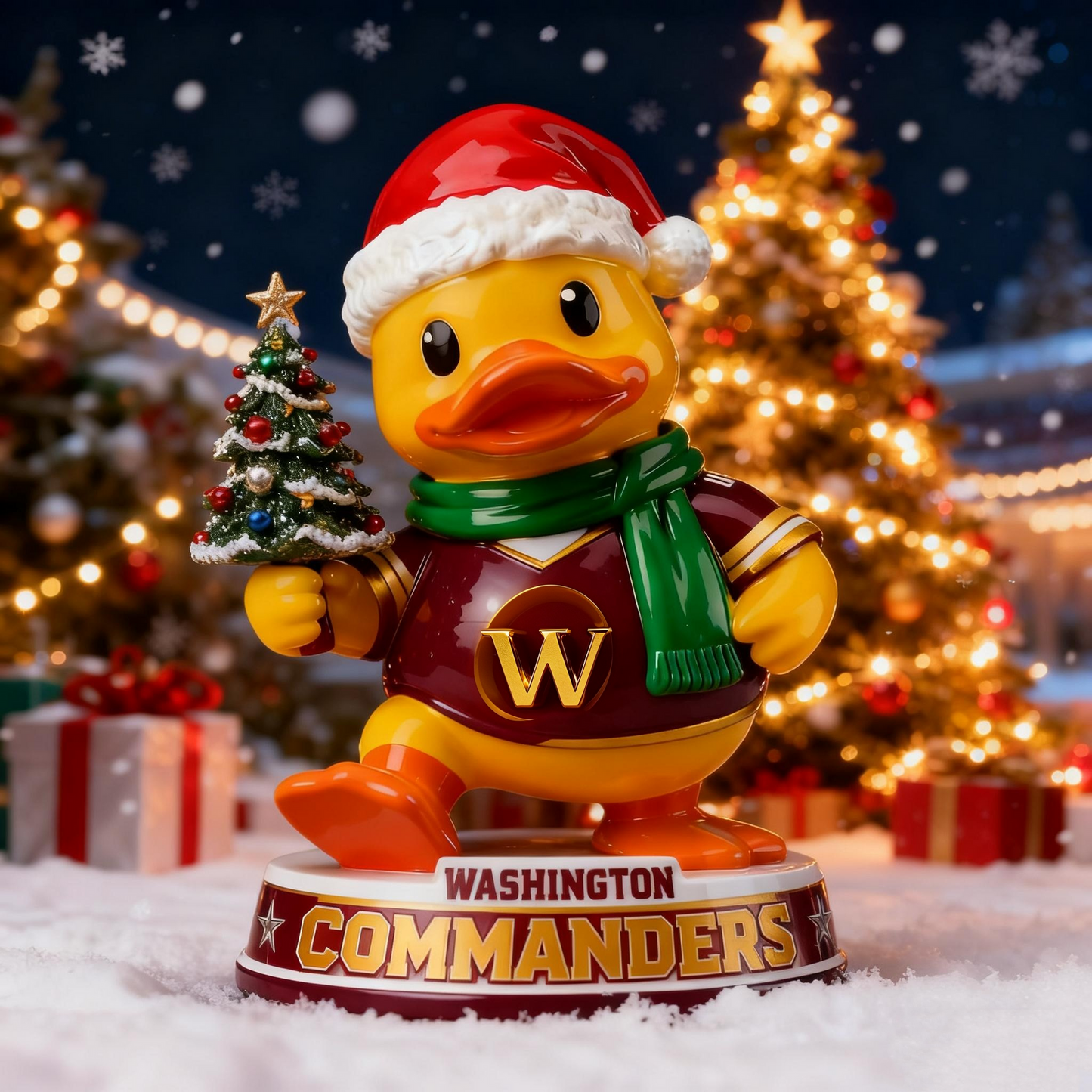 Premium NFL WAS Christmas Duck Arcylic Plaque V1 NMD TTV