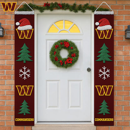 Premium NFL WAS Christmas Merry Christmas Porch Sign V1 NMD NHM