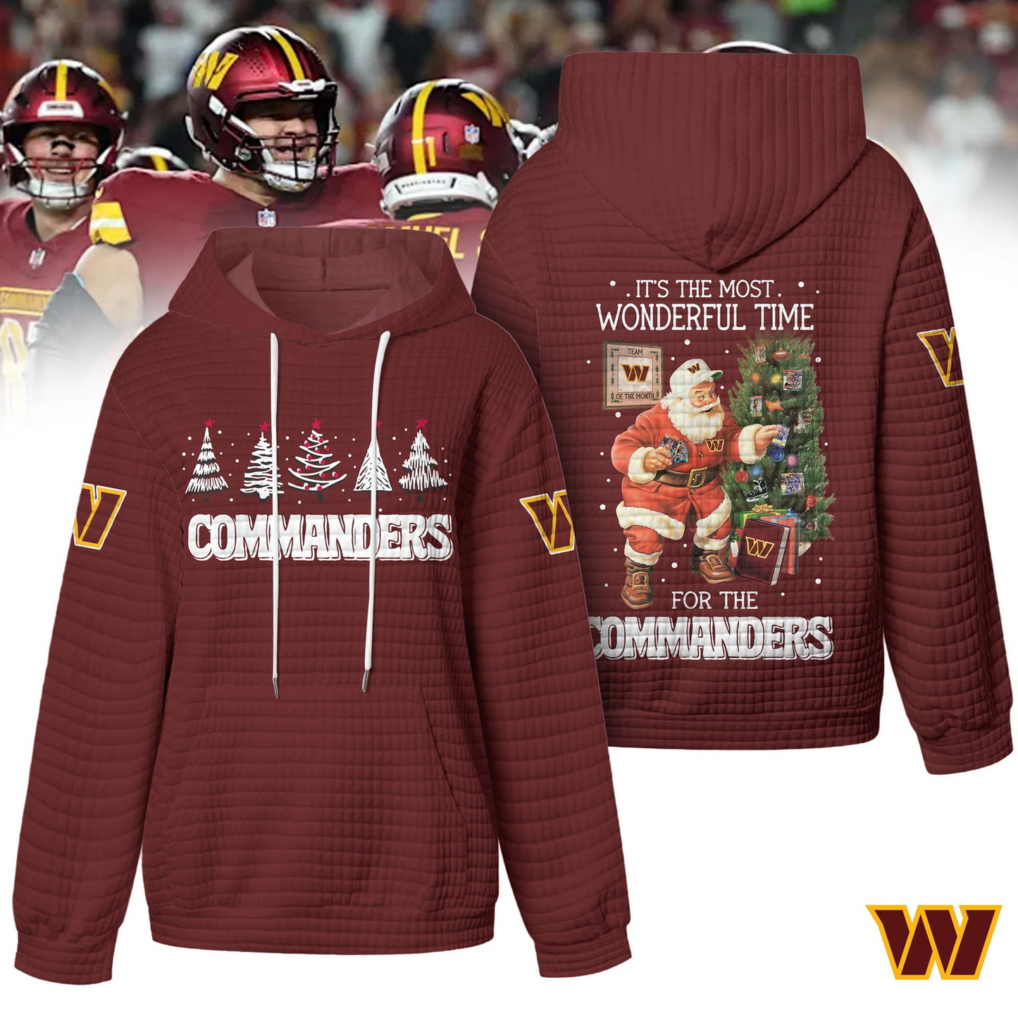 Premium NFL WAS Christmas Waffele Hoodie V1 NMD 261125 TTV