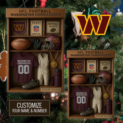 Premium NFL WAS Football Locker Hanging Ornament V1 NMD NHM