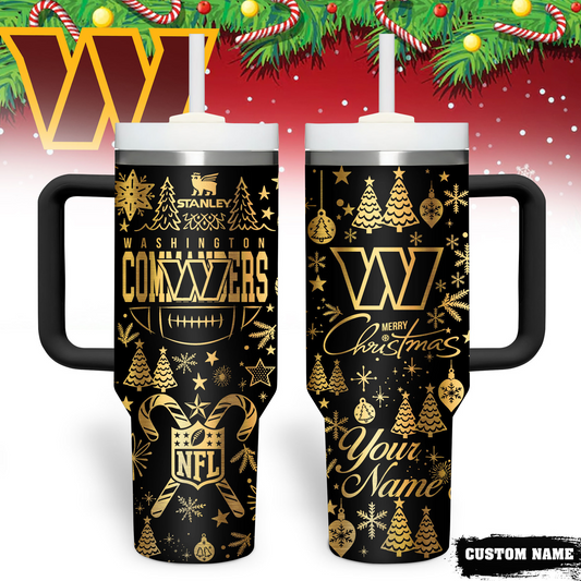 Premium NFL WAS Holiday Gold Tumbler V1 NMD TTV
