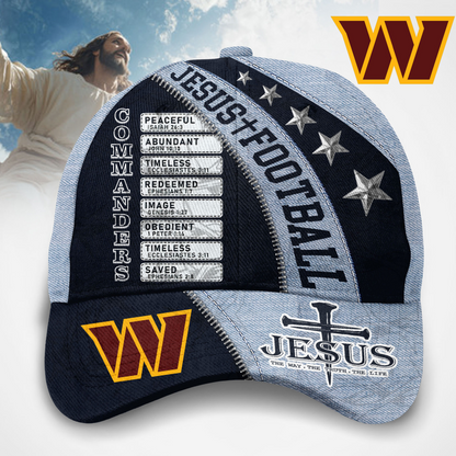 Premium NFL WAS Jesus Football Classic Cap V1 NMD TTV