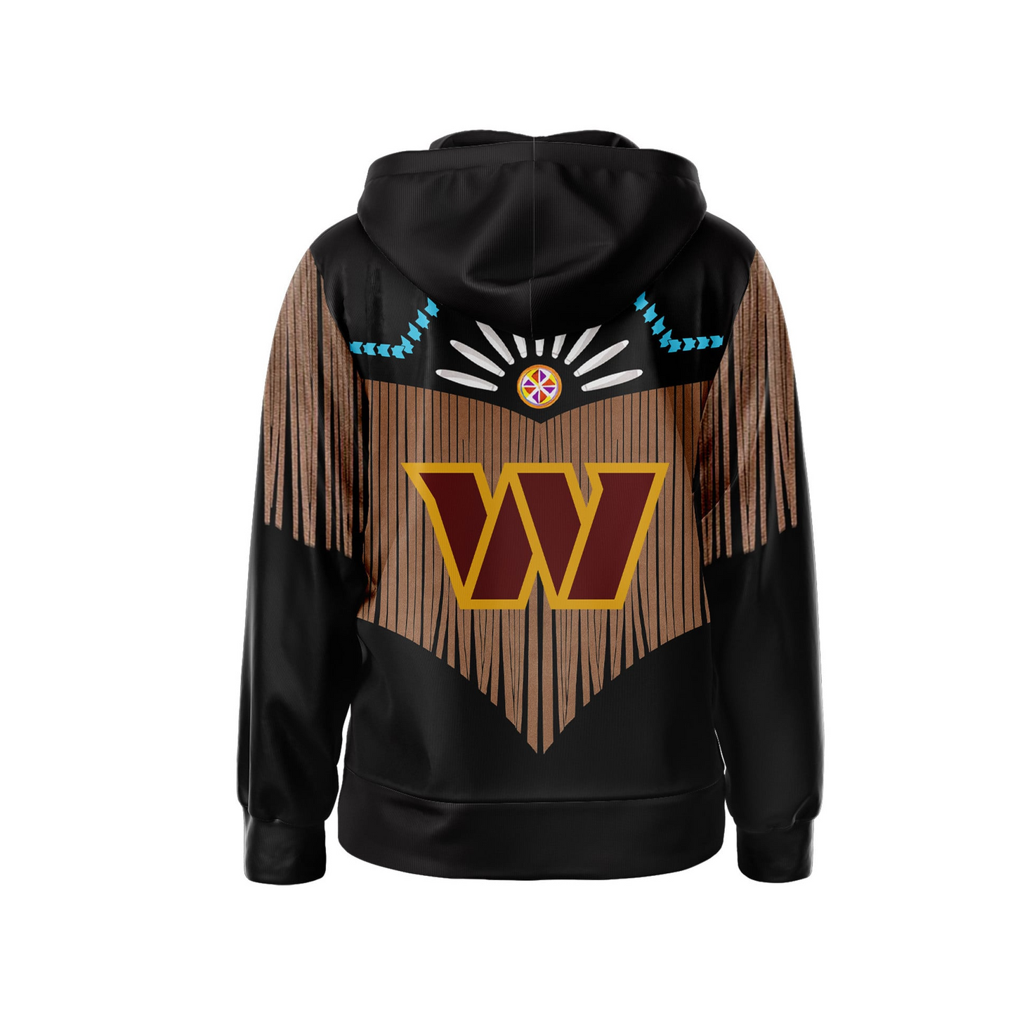 Premium NFL WAS Native American Pattern Zip Hoodie V1 NMD25 TTV