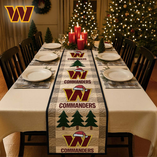 Premium NFL WAS Quilted Christmas Table Runner V1 NMD NHM