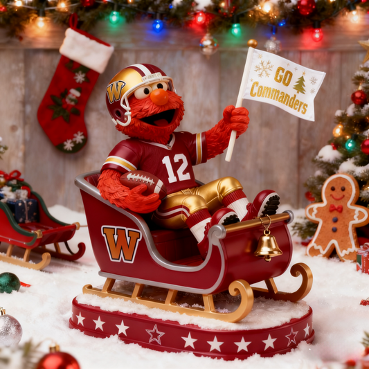 Premium NFL WAS x Elmo Christmas Arcylic Plaque V1 NMD 261125 TTV