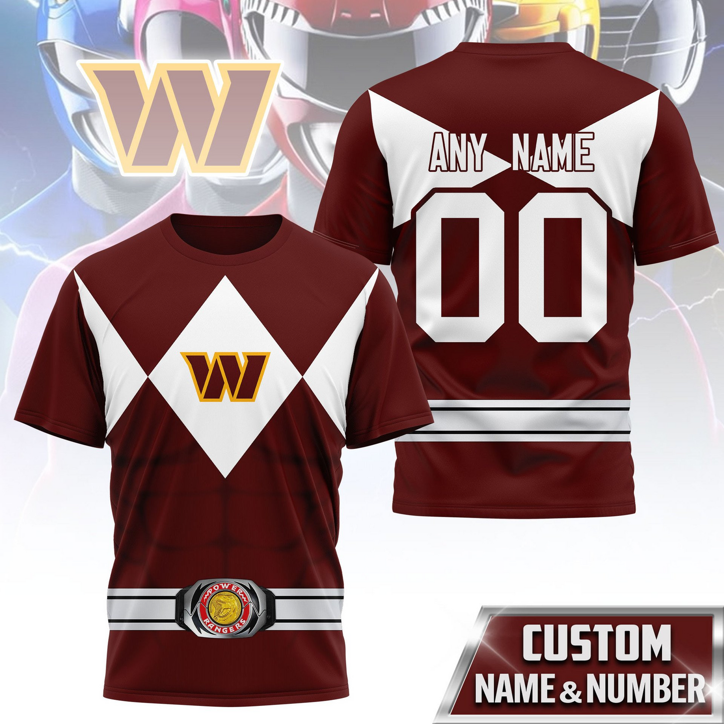 Premium NFL WAS x PWR T-shirt V1 NMD TTV