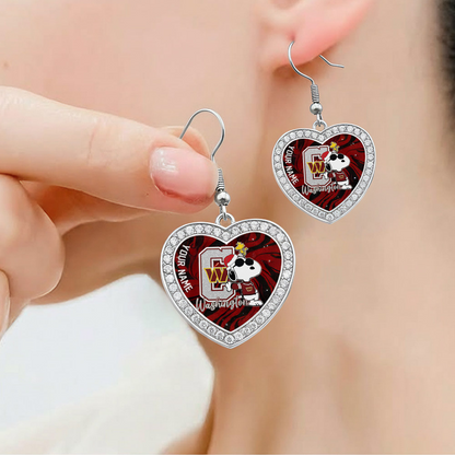 Premium NFL WAS x SNP Custom Heart Earrings V1 NMD TTV
