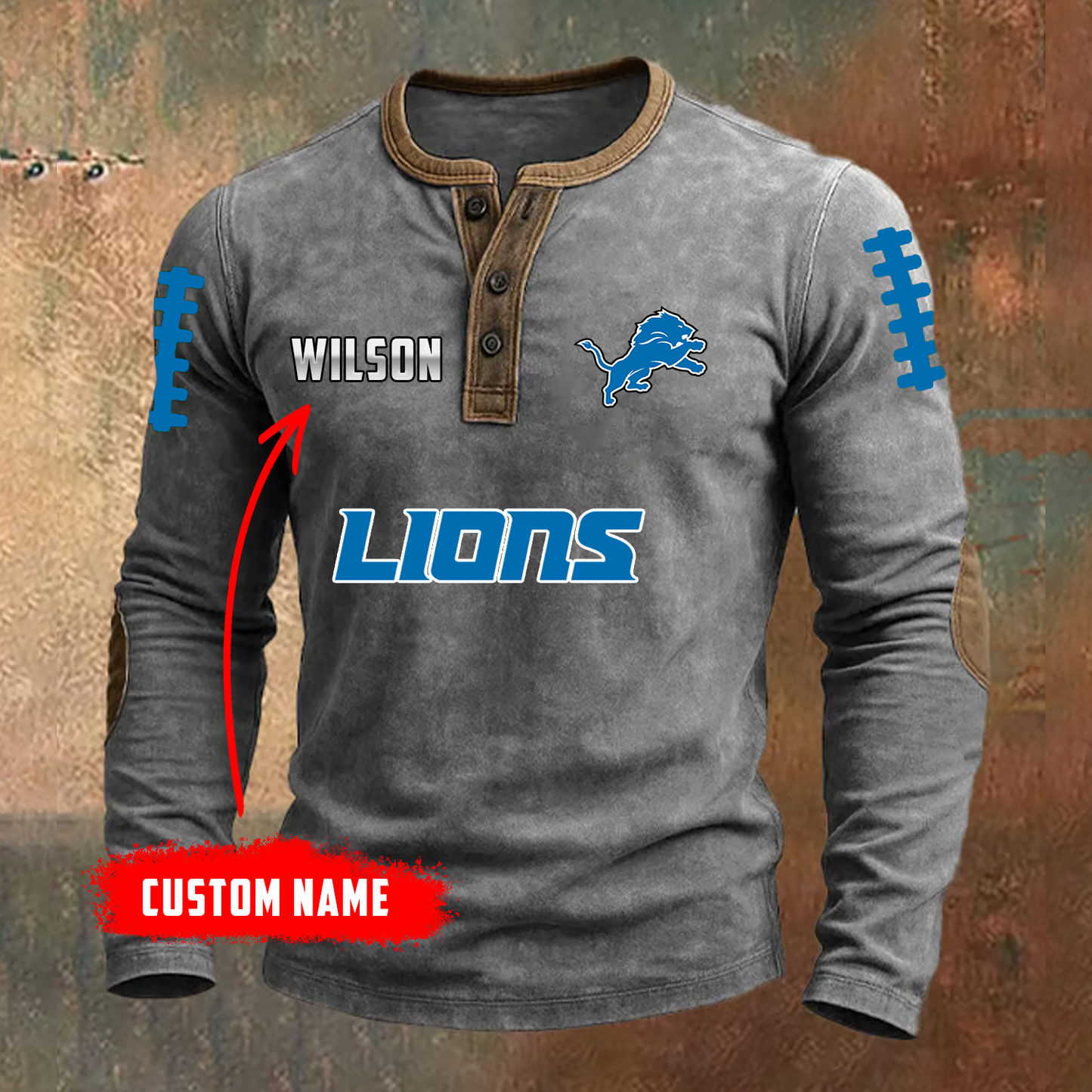 PREMIUM NFL X DET LONG SLEEVE SHIRT NDT TDT