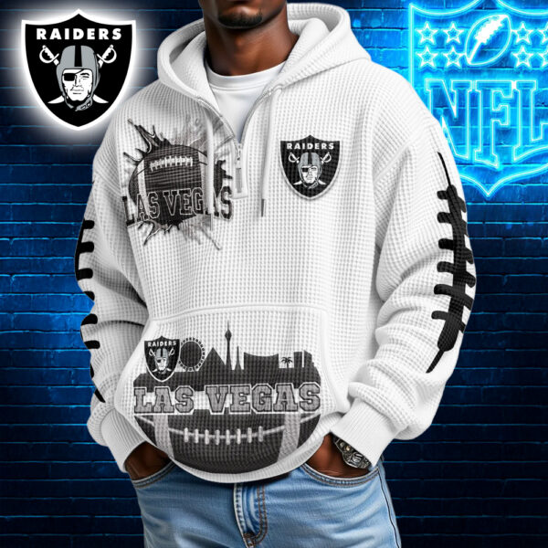 Premium NFL x LVR Waffle Zipper Long Sleeve Hooded Sweatshirt V1 NAK HLPHUONG