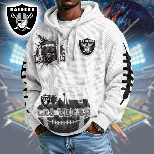Premium NFL x LVR Waffle Zipper Long Sleeve Hooded Sweatshirt V1 NAK HLPHUONG