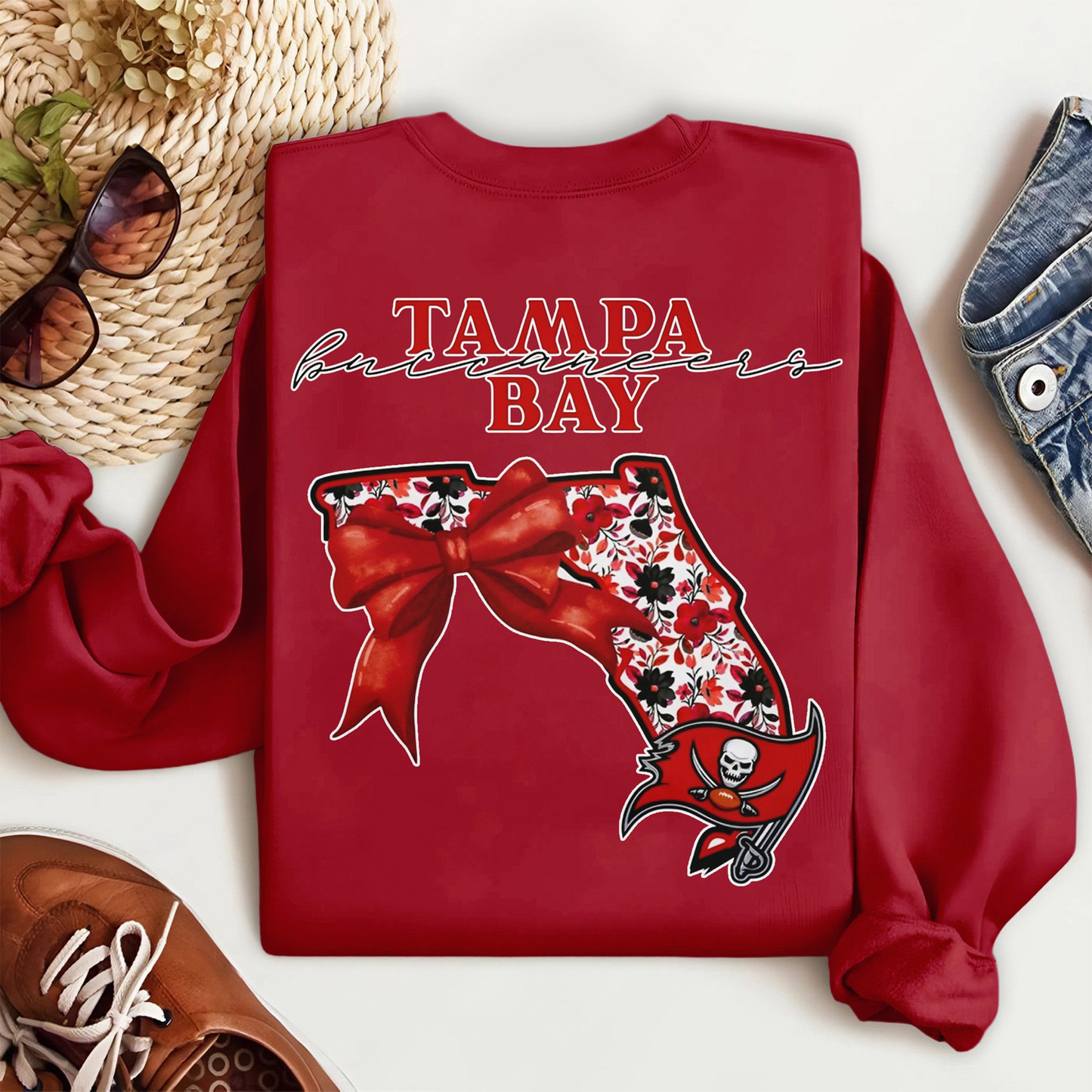 Premium NFL x TB Cozy State Bow Sweatshirt TUANND TANTD