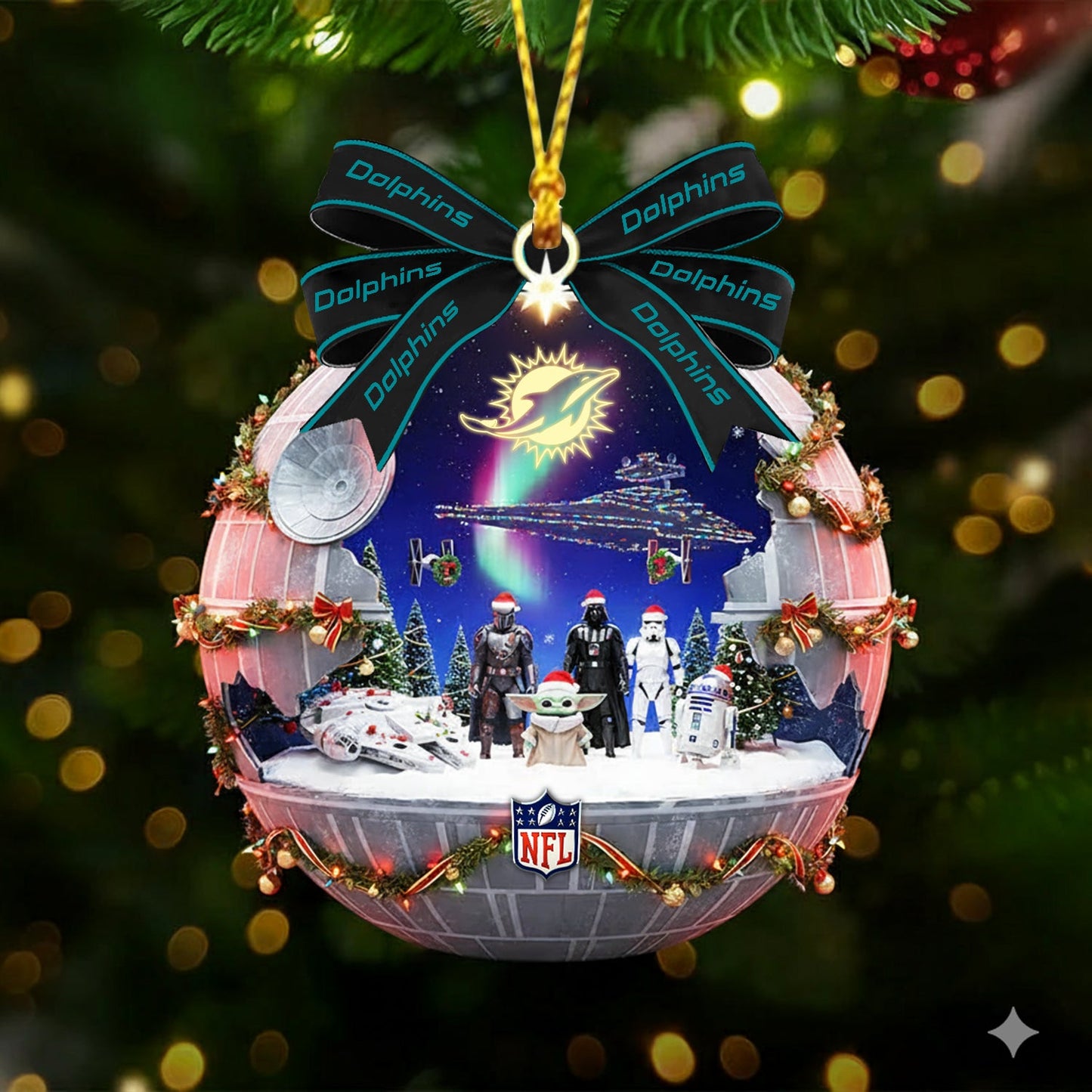 PREMIUM X MIA NFL GIFT CHRISTMAS ORNAMENT NDT NHM