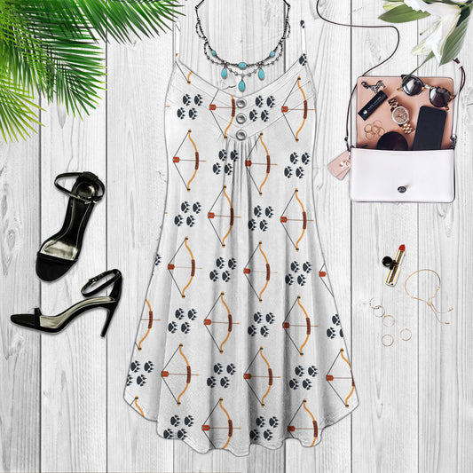 Archery Archery Hunting Spaghetti Strap Summer Dress | Sleeveless V Neck Mini Dress | Sundress