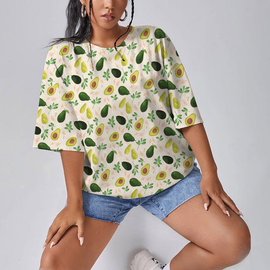 Avocado Love Women Oversized T-Shirt | Printed Graphic Tees
