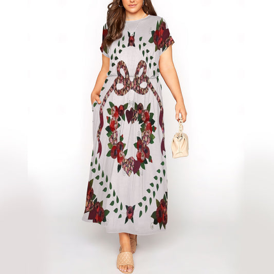Amish Short Sleeve Maxi Dress With Pokets | Plus size Dress | Summer Dress For Women