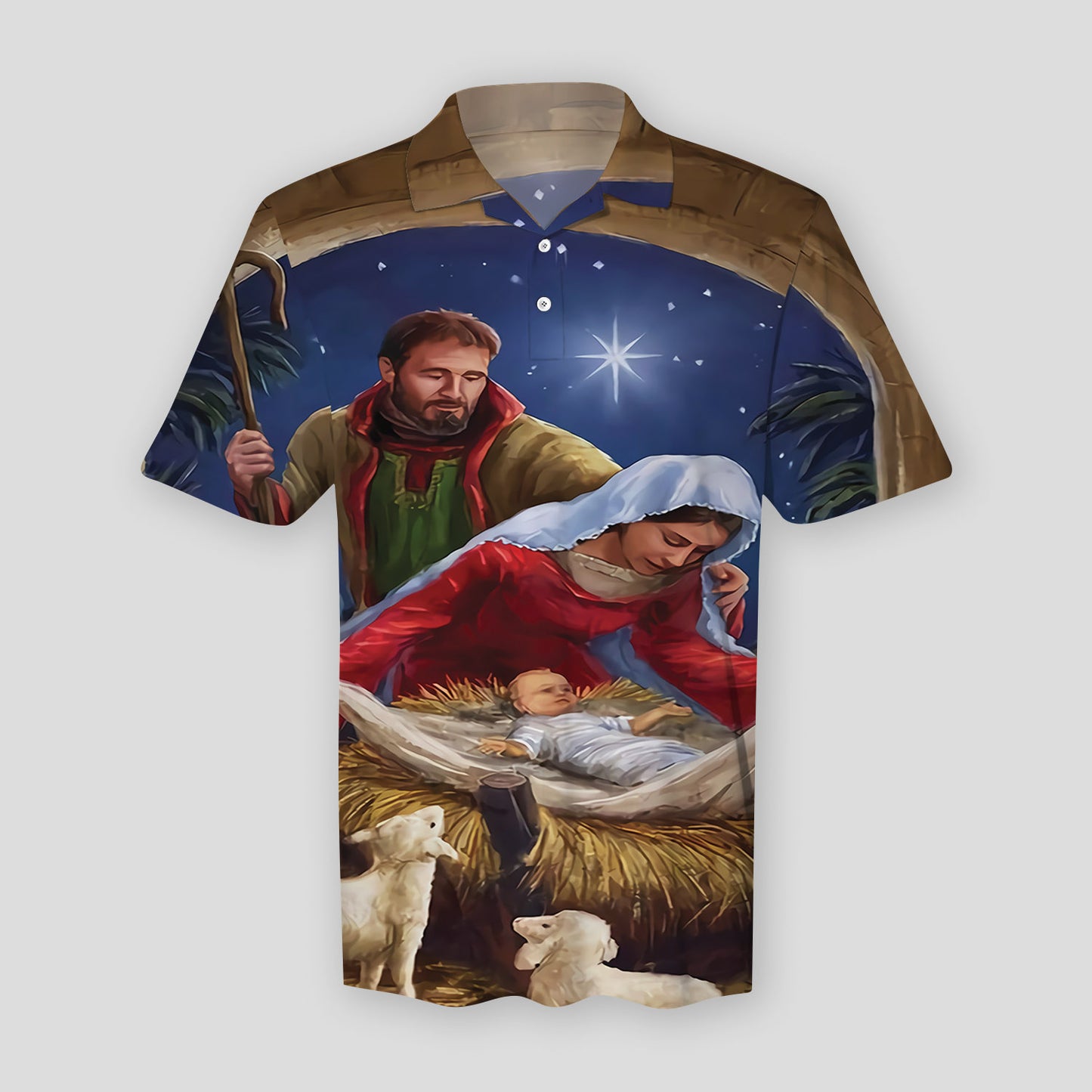 Holy Family Born Polo Shirt For Men | Polo T-shirt | Men Short Sleeve Shirt